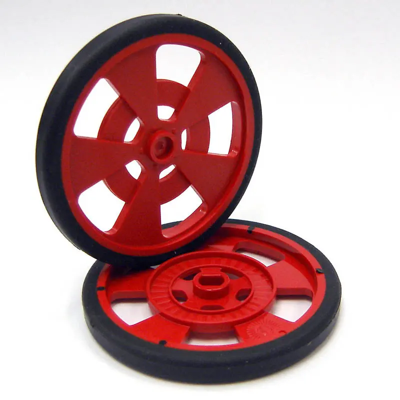 Gmpw-R-2: Red Plastic Wheel – 69Mm Diameter × 7.62Mm Width (Pack Of 2) 1