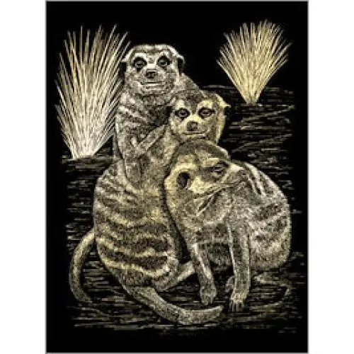 Gold Meer Cat Engraving Artwork – Golf22 1