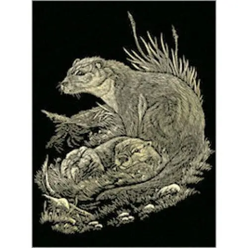 Gold Otter Engraving Design – Golf12 1