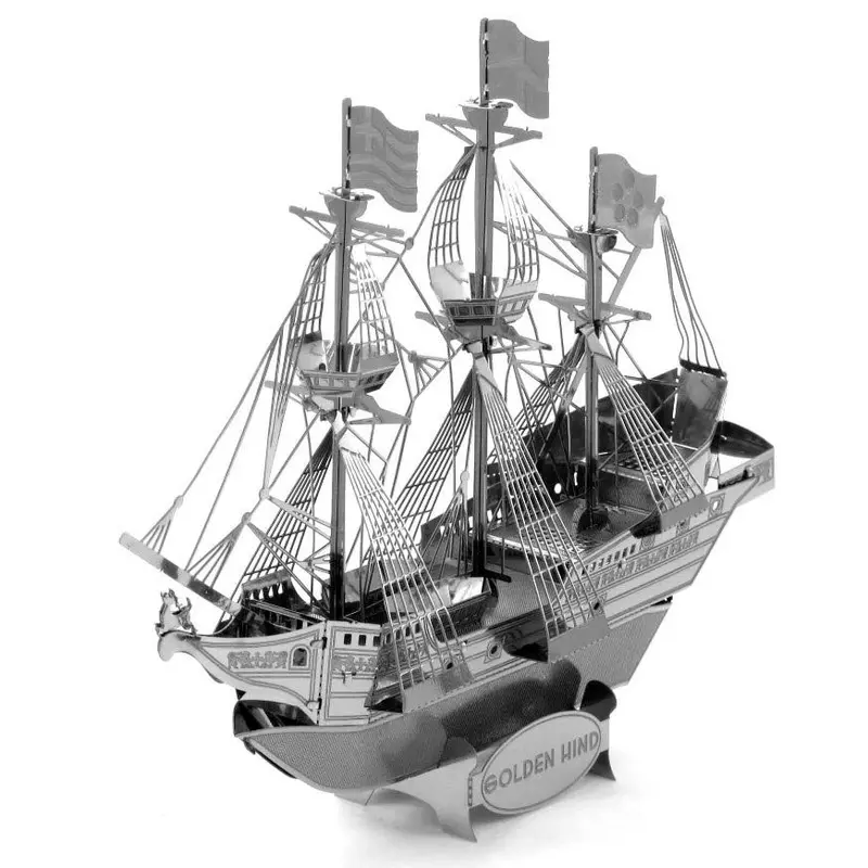 Golden Hind Metal Earth 3D Laser-Cut Historical Ship Model – 2 Sheet Kit 1