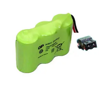 Gp75Aah3Bms Nimh Battery Pack: 3×2/3Aa, 3.6V, 750Mah, Mit-Compatible 1