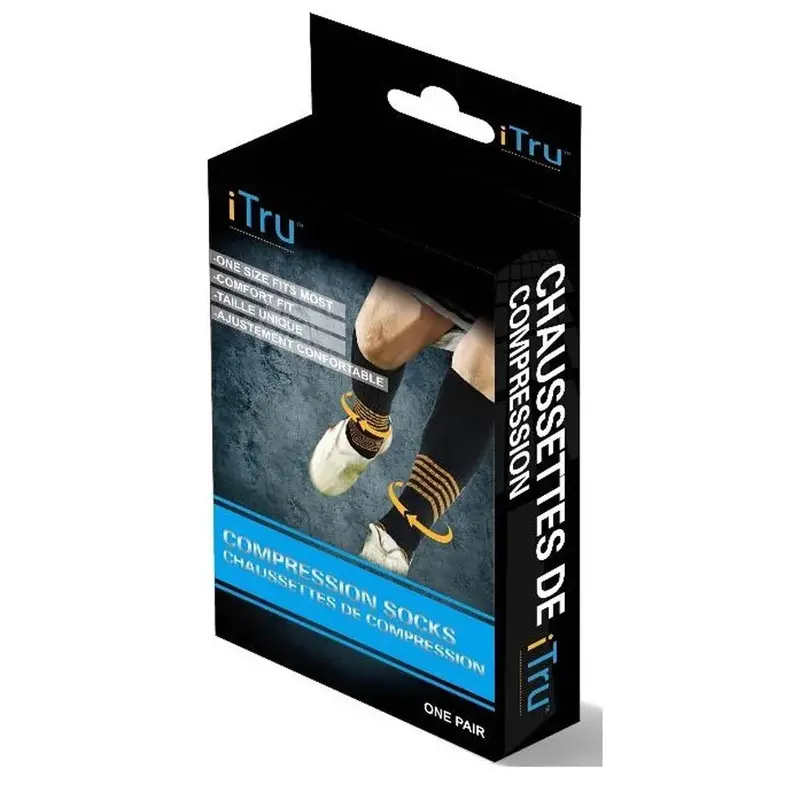 Graduated Compression Socks – One-Size-Fits-Most Support Hosiery (Pair) 1