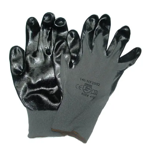 Gray Nitrile Gloves – Large Size, Chemical & Oil Resistant, Superior Tactility, Pack Of 12 1