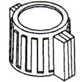 Grey 1/4-Inch Snap-On Knob – 13 Mm Height, Plastic 1