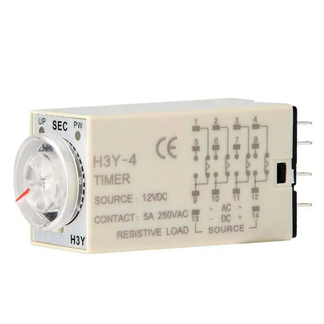 H3Y-4-3H-100-120Vac Ac 120V On-Delay Timer – 0–3 Hour Range, 4P2T, Socket Mount, 3A Rating 1