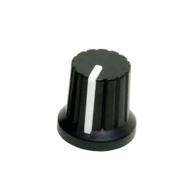 Hafg-131 Snap-On Plastic Knob – 1/4 Inch Shaft, 15 Mm Height, Black 1