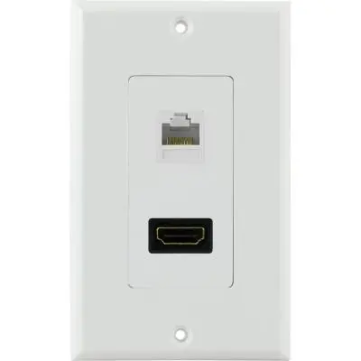 Hdmi And Ethernet Wall Plate With Rj45 Port 1