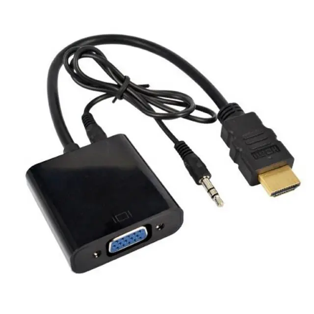 Hdmi To Vga Adapter Cable With Audio Support – Plug-And-Play Conversion 1