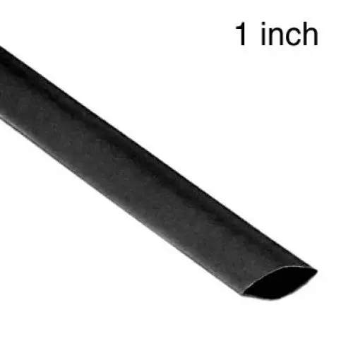 Heat-Shrink Tubing – 1-Inch Diameter × 4-Foot Length, Black, 2:1 Shrink Ratio 1