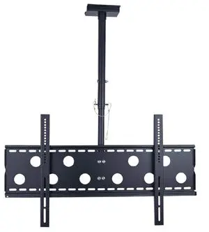 Heavy-Duty Fixed Tv Ceiling Mount – Supports 30–90 Inch Screens, 132 Lb Capacity (Black) 1