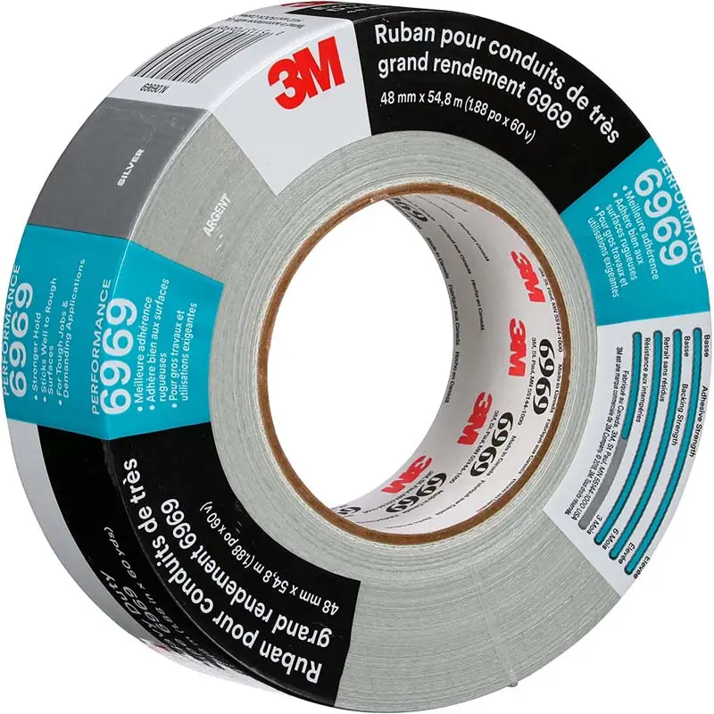 Heavy-Duty Gray Duct Tape – 2-Inch Width × 54.8-Meter Roll 1