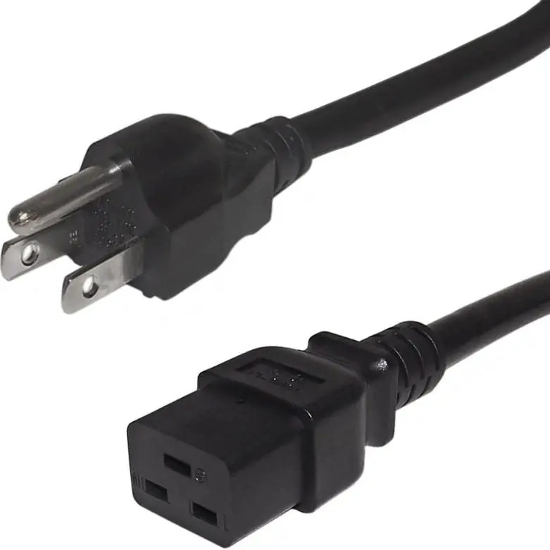 Heavy-Duty Server Power Cord – 10-Foot, 3/14 Awg, Sjt Jacket, Nema 5-15P To Iec C19 Connector, 15A/125V 1