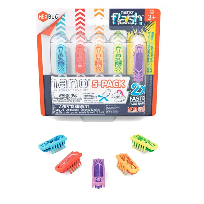 Hexbug Nano 5-Pack – Assorted Colors With Built-In Led Lighting 1