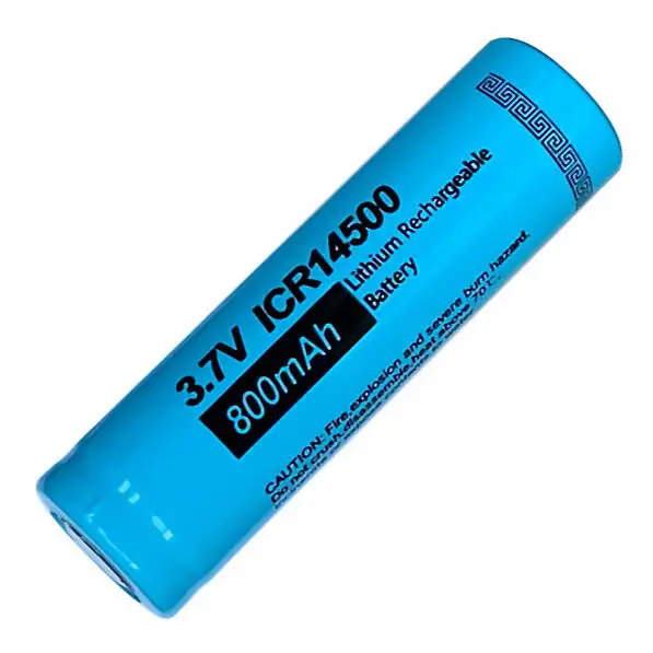 Icr14500 Rechargeable Li-Ion Battery – 3.7V, 800Mah, Flat Top, 14Mm × 50Mm 1