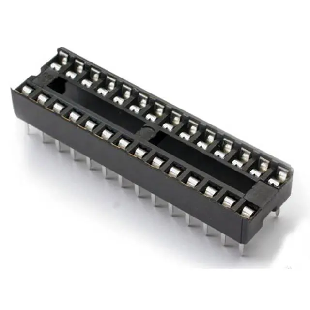 Icsoc-000028 Dual-Row Ic Socket – 28-Pin, Tin-Plated, 7.62Mm Pitch 1