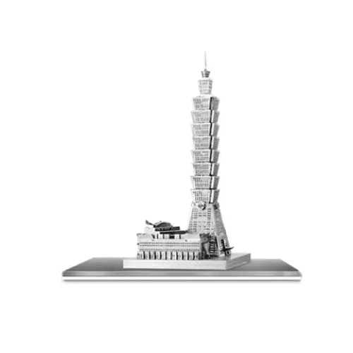 Icx007 – Taipei 101 – Two-Sheet 3D Laser-Cut Metal Building Kit 1