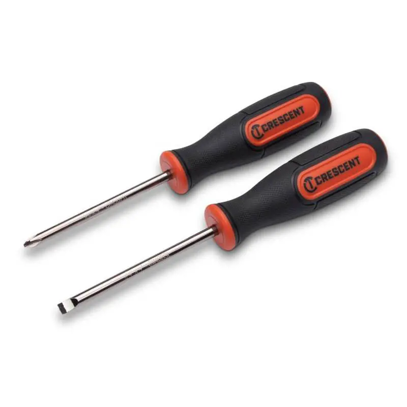 Impact-Ready Screwdriver Set: Phillips #2 & Slotted Bits With 1/4-Inch Shafts 1