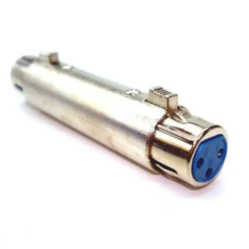Inline Xlr-To-Xlr Adapter – Tin-Plated Metal Housing, 3-Pin Male 1
