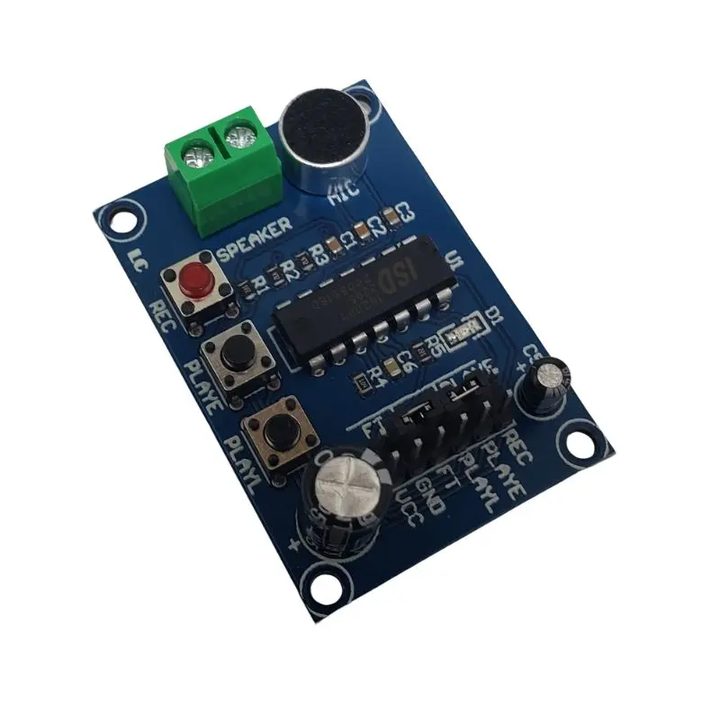 Isd1820 Voice Recording Module – 20-Second Playback, 3V Operation, Built-In Speaker Driver 1