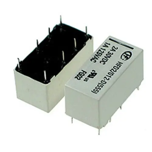 Jdfd-2220 Compact Latching Relay: 2P2T, 5V Dc, 2A Load, 125V Ac Rated, 10-Pin Pcb 1