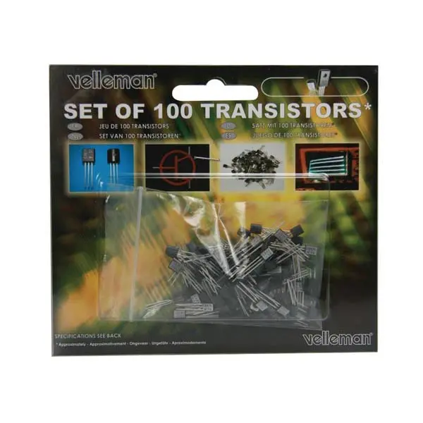 K/Trans1 Assorted Transistor Kit – 100-Piece Pack 1