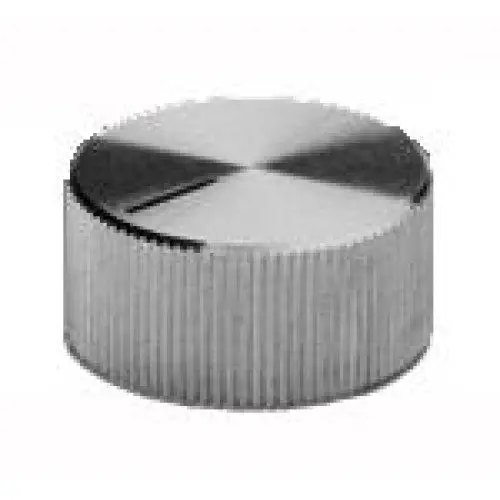 Kn-700Ba – 19Mm Black Metal Knob With Screw Mount, 1/4" Bore 1