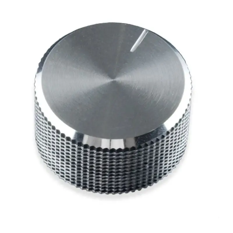 Knobm-410001 24Mm Silver Plastic Knob – 1/4-Inch Shaft Diameter, Smooth Top Design For Panel Controls 1