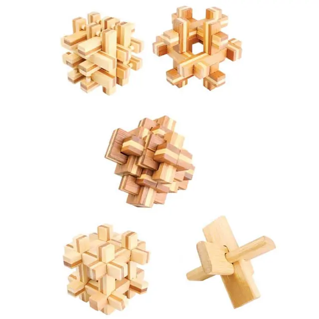 L00779 Mini Bamboo Wooden Puzzle Assortment 1