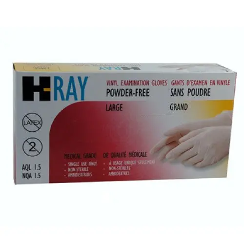 Large Clear Vinyl Examination Gloves – Medical Grade, Powder-Free (100 Per Box) 1