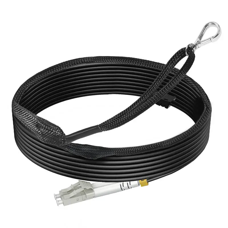 Lc To Lc Fiber Optic Patch Cable – 180M Indoor/Outdoor, Black Jacket 1
