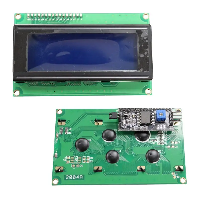 Lcdms-012004 20×4 Character Lcd Display – White-On-Blue, 5V I²C Interface, Integrated Driver 1