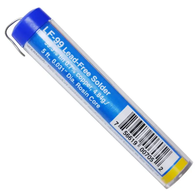 Lead-Free Rosin-Core Solder Wire (Sn99.3/Cu0.7), 0.03" Diameter, 5Ft Length 1