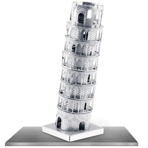 Leaning Tower Of Pisa 3D Laser-Cut Metal Sculpture Kit 1