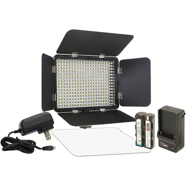 Led-330X Studio Light Kit – 330-Led Rechargeable Panel With Charging Station 1