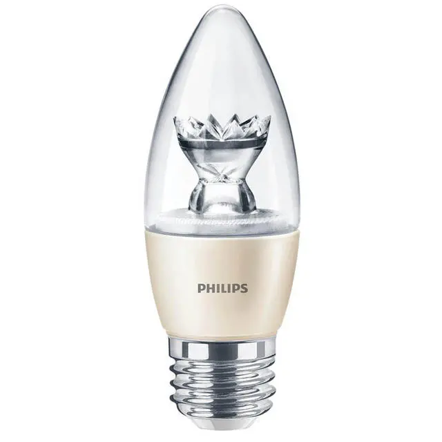 Led Bulb – B13 Shape, E26 Base, 4.5W Dimmable, Soft White 2700K, Blunt Tip 1