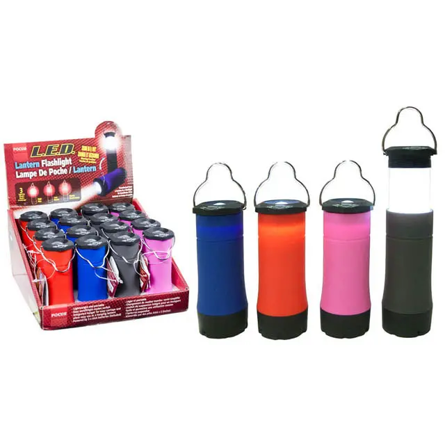 Led Lantern Flashlight – Compact Rechargeable-Free Design, 3 Aaa Batteries Included 1