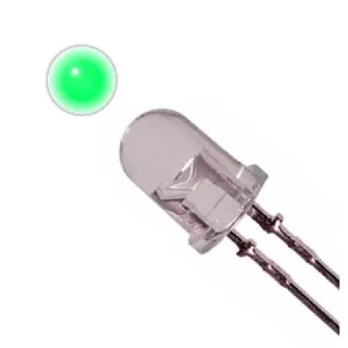 Ledfl-510005 Flashing Green Led – 5Mm Clear Lens, 3.2V, 20Ma (2-Pack) 1