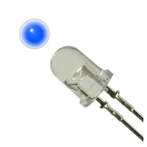 Ledfl-510006 Blinking Clear Blue Led – 3.3V, 20Ma, Dual-Piece Pack 1