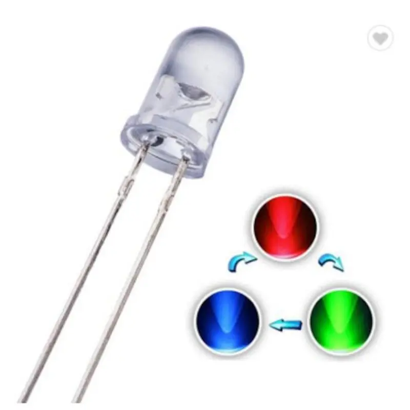 Ledmu-992569 Rgb Flashing Led – 5Mm Water-Clear Lens, 3.15V, 20Ma 1