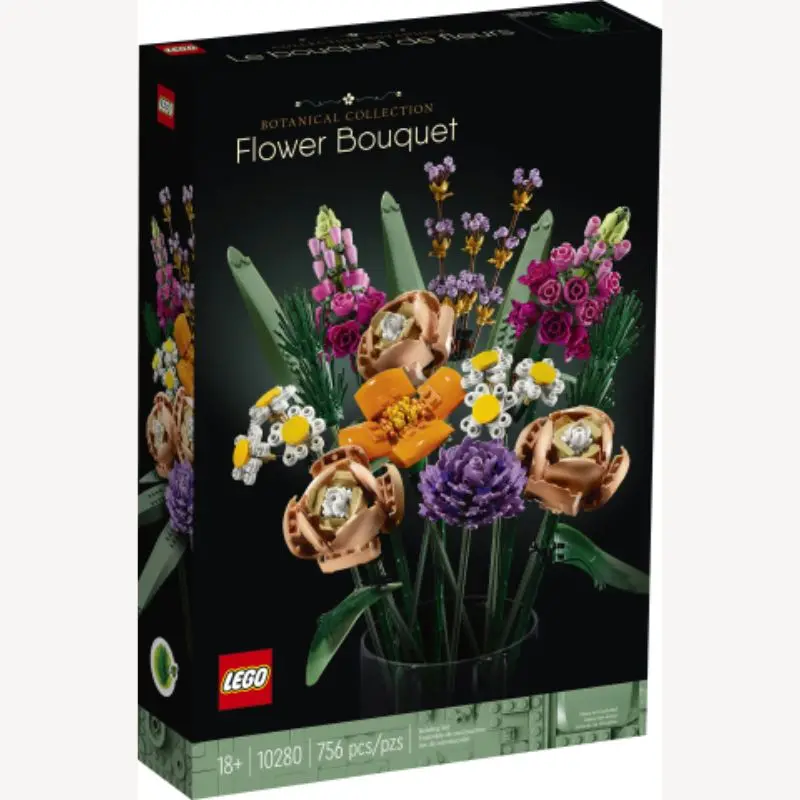 Lego Botanical Series – Floral Bouquet Building Set, 756 Pieces, Realistic Plant Design And Decorative Stands 1