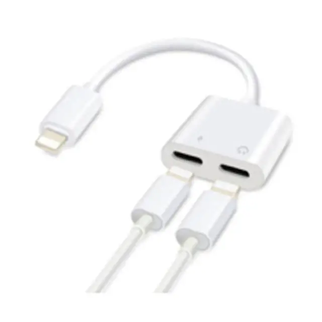 Lightning Y-Splitter Adapter – 8-Pin Male To Dual-Female Lightning For Charging & Audio 1