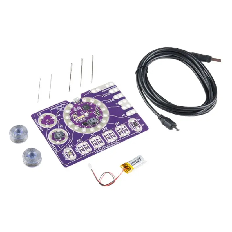 Lilypad Protosnap Plus Kit – Integrated Wearable Electronics Development Board With Sensors (Dev-12922) 1