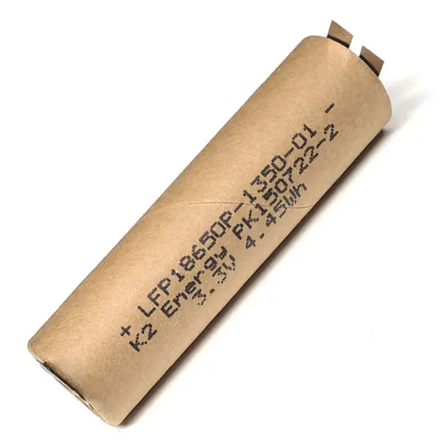 Lithium Iron Phosphate (Lifepo4) Battery Cell – 3.3V, 4.45Wh, 18X65Mm With Ra Tabs 1