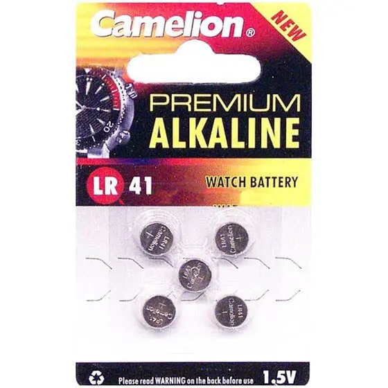 Lr41-Ag3-Bp5 Alkaline Button Cell Batteries – 1.5V, Ag3/392 Type, 5-Pack (Replaces Sr41W, 192, 92A, Sr736) 1