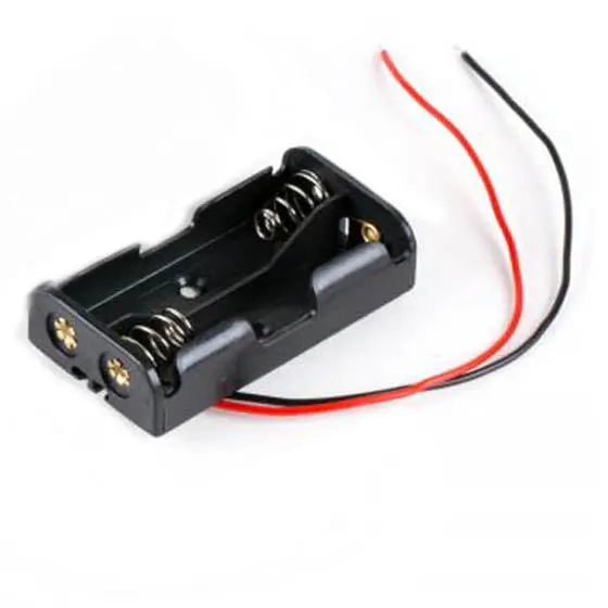 Ls-00030 Aax2 Battery Holder – Black Plastic Enclosure With Pre-Soldered Wires 1