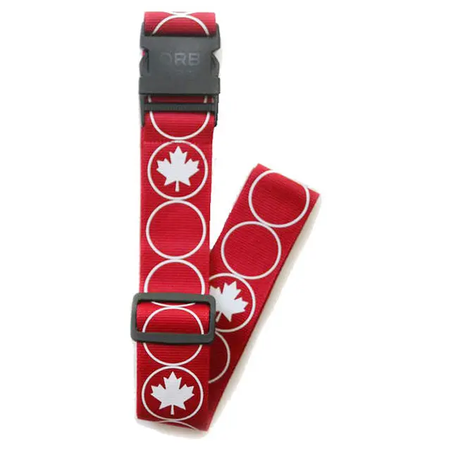 Ls240-Rw Maple Leaf–Themed Luggage Strap (Red/White) 1