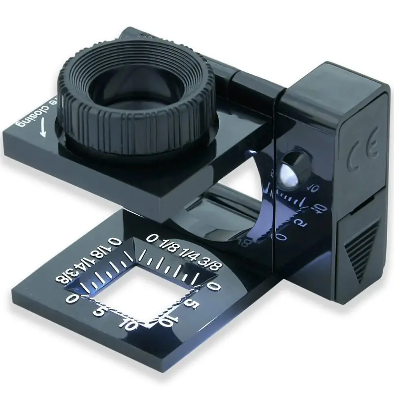 Lt-10 11.5X Focusable, Led-Lit Foldable Magnifier With Hard Shell Case 1