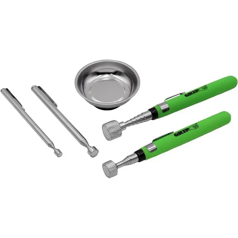 Magnetic Pickup Tool Set – 5-Piece With 2Lb, 3Lb, 5Lb, 15Lb Capacity + 3-Inch Tray 1