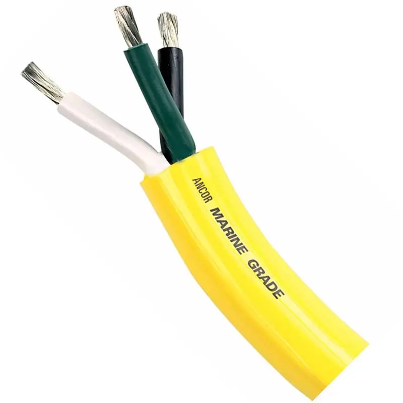 Marine-Grade 3-Conductor Cable – 16 Awg, Unshielded, Yellow, 300-Foot Spool 1