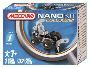 Meccano Nano Bulldozer Set – 32-Piece Build-It-Yourself Construction Kit 1